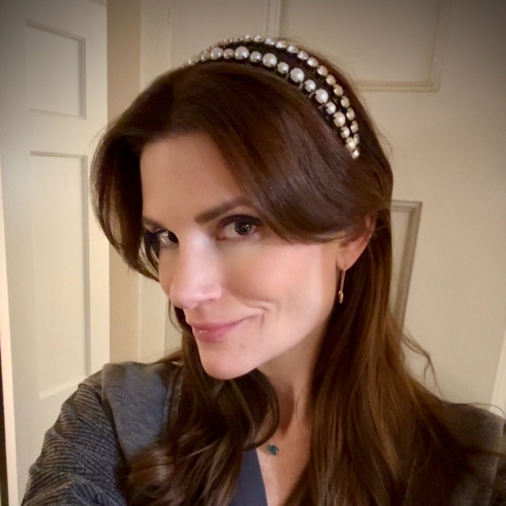 Etro crystal and pearl headband. Perfect for the bride!